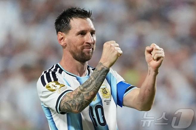 '2026 FIFA 북중미 월드컵'에 39세 나이로 출전한 아르헨티나의 리오넬 메시. /로이터=뉴스1