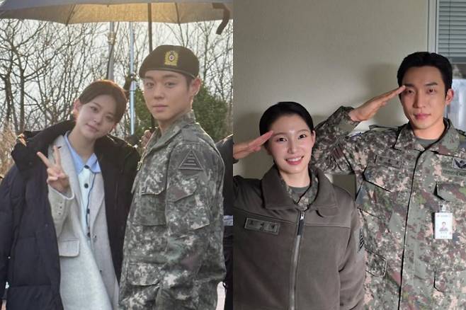 tvN 드라마 '취사병 전설이 되다'에 출연한 배우 박지훈, 전소영, 이상이, 한동희가 황당한 열애설에 휩싸였다. 드라마 '취사병 전설이 되다'에 출연한 (왼쪽부터)배우 전소영, 박지훈, 한동희, 이상이. /사진=전소영 인스타그램, 한동희 인스타그램 캡처