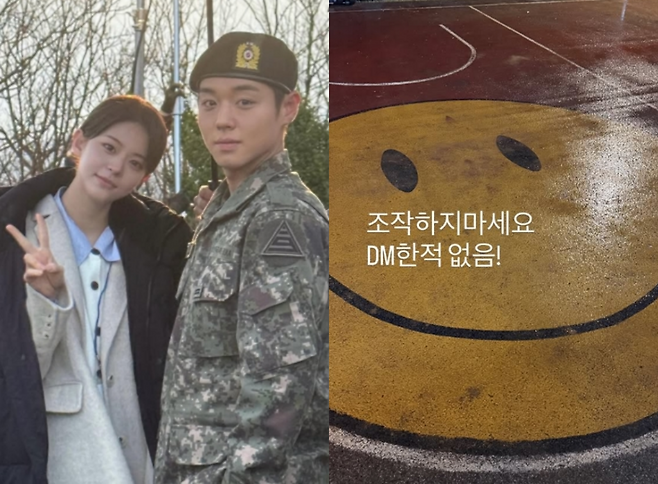 ▲ ‘취사병 전설이 되다’에 출연한 배우들이 때아닌 열애설에 휩싸인 가운데, 조남형 감독이 직접 입을 열었다. 출처|전소영 SNS, 조남형 SNS
