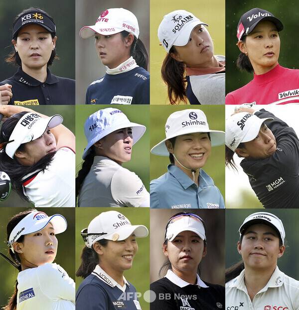 2026년 미국여자프로골프(LPGA) 투어 마이어 LPGA 클래식에 출전하는 전인지, 황유민, 고진영, 최운정, 이정은6, 양희영, 이소미, 신지은, 이동은, 임진희, 이미향 프로. 지노 티띠꾼. 사진제공=ⓒAFPBBNews = News1 (사진을 무단으로 사용하지 마십시오.)