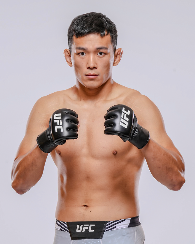 정다운은 2019년 8월 대한민국 UFC 17호 파이터로 데뷔하여 2024년까지 라이트헤비급 4승 4패 1무로 활약했다. 사진=TKO