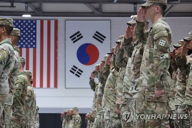 동두천 미군기지의 주한미군  [연합뉴스 자료사진]