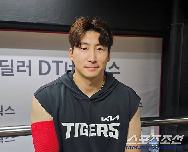 인터뷰에 임한 KIA 나성범. 김영록 기자