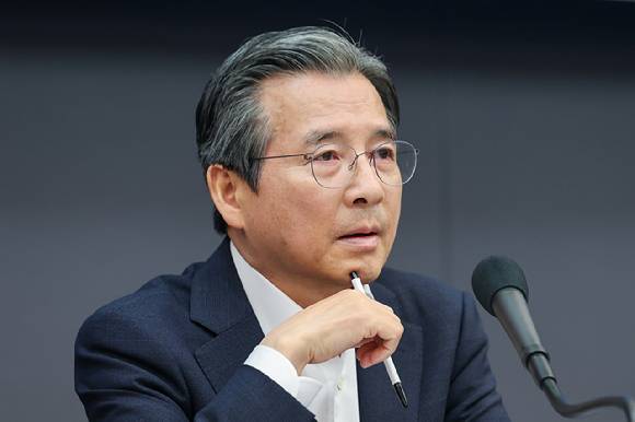 김용범 대통령비서실 정책실장이 24일 서울 중구 프레스센터에서 열린 관훈토론회에서 모두발언을 하고 있다. 2026.6.24 [사진=연합뉴스]