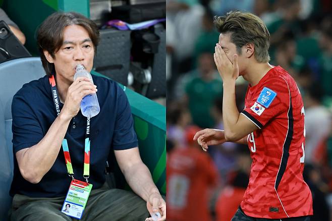 남아프리카공화국(남아공)에 충격적인 패배를 당하며 조별리그 3위로 밀려난 대한민국 축구 대표팀이 여전히 높은 확률로 32강에 진출할 것이라는 전망이 나왔다. 사진은 왼쪽부터 홍명보 감독, 이강인. /사진=머니투데이 사진 DB, 뉴스1
