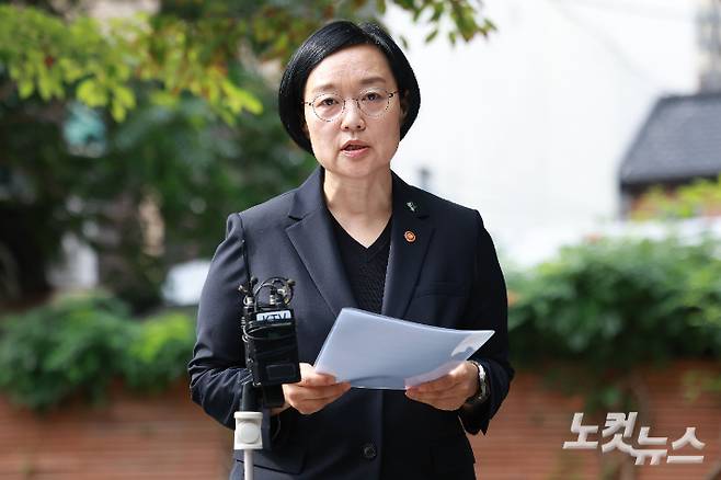 국무총리 후보자인 한성숙 중소벤처기업부 장관. 류영주 기자