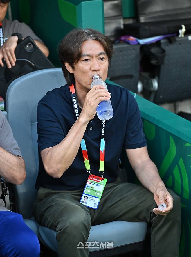 대한민국 축구국가대표팀의 홍명보 감독. 2026. 6. 25. 과달루페(멕시코) | 박진업 기자 upandup@sportsseoul.com