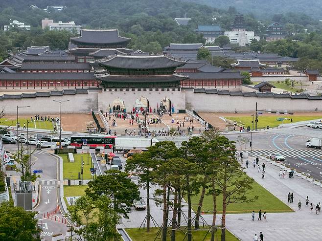세종문화회관 옥상 전망대에서 바라본 전경 / 사진=권효정 여행+ 기자