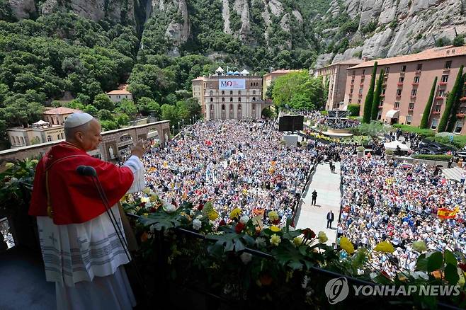 6월 10일 스페인 방문 당시 교황 [AFP=연합뉴스 자료사진. 재판매 및 DB 금지]