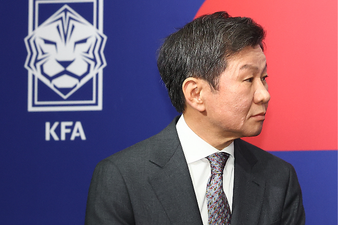 정몽규 대한축구협회장의 마지막 소임은 홍명보 감독 경질이어야 한다. 사진=연합뉴스 제공
