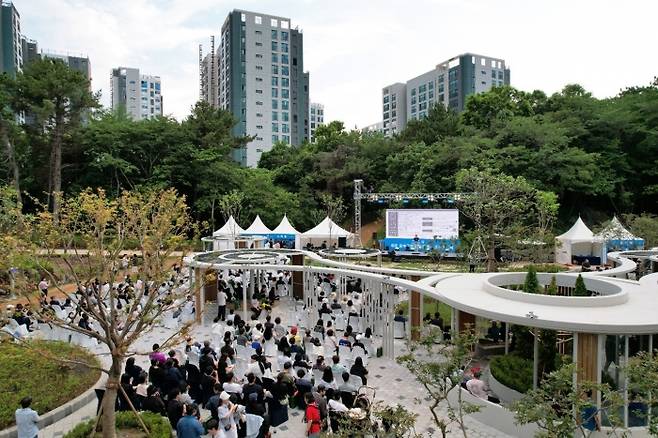 제주 중부공원 제일풍경채 센트럴 파크' 조경 설명회. 사진=제일건설 제공