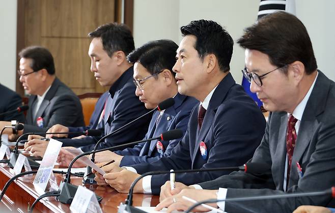 국민의힘 최고위원회의, 발언하는 장동혁 대표. 연합뉴스