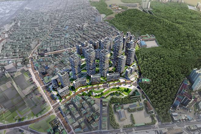 금천구 독산2동 380 일대 재개발 신속통합기획안 조감도. [서울시]