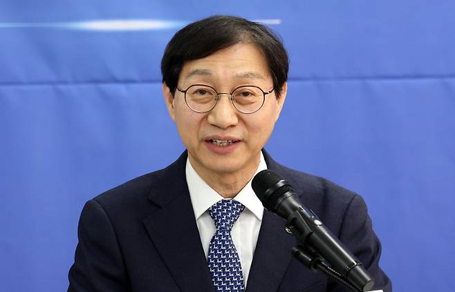 (서울=뉴스1) 박지혜 기자 = 김성주 국민연금공단 이사장이 29일 서울 용산구 스페이스쉐어 서울역센터에서 열린 신년 기자간담회에서 인사말을 하고 있다.  Copyright (C) 뉴스1. All rights reserved. 무단 전재 및 재배포,  AI학습 이용 금지. /사진=(서울=뉴스1) 박지혜 기자