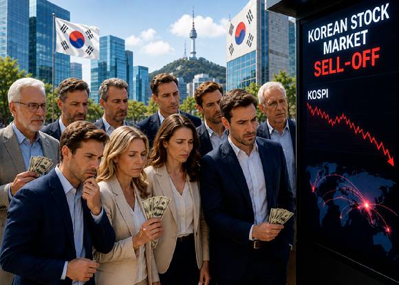한국 증시 급락은 레버리지 ETF의 위험성을 보여주는 대표적인 사례로 언급됐다. 사진은 AI 생성 이미지로, 본 기사 내용과 무관. [사진=챗GPT]