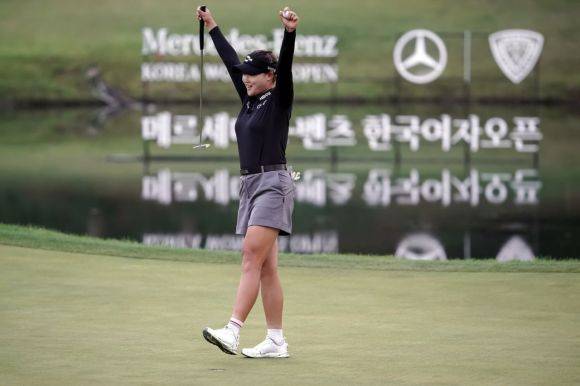 슈퍼루키 김민솔은 20세의 어린 나이에 KLPGA 투어를 평정했다. 두산건설 제공