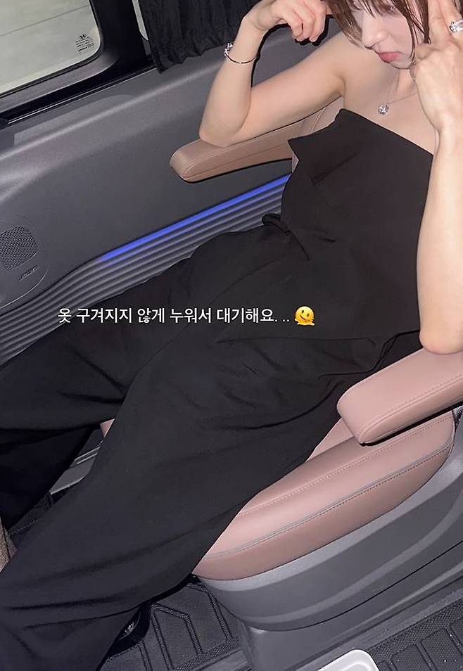 Actress Ryu Hye-young shared a photo of herself lying down in a car to keep her outfit in place before attending the red carpet event at the 28th Bucheon International Fantastic Film Festival (BIFAN). Ryu Hye-young shared her red carpet preparations on social media, posting a photo of herself lying on a car seat wearing a black tube-top jumpsuit.In the photo, Ryu Hye-young caught the eye with her chic styling and short hair. She explained that she was lying down to prevent her outfit from getting wrinkled and expressed her excitement ahead of the event.Meanwhile, Ryu Hye-young has proven her acting skills through roles in dramas such as Reply 1988 and Law School, and is set to appear in the upcoming Disney+ series Moving 2. Recently, she has been connecting with the public by sharing glimpses of her down-to-earth daily life on the MBC variety show I Live Alone.