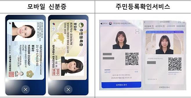 [서울=뉴시스] 모바일 신분증과 주민등록확인서비스 차이. (자료=행정안전부 제공) 2026.07.04. photo@newsis.com *재판매 및 DB 금지