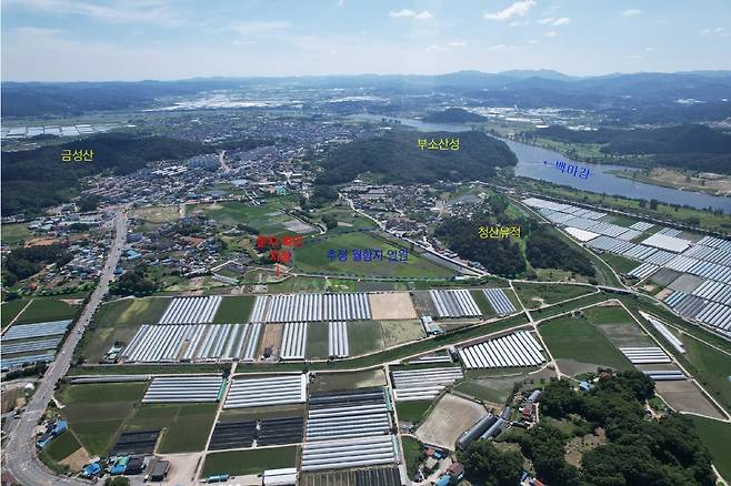 발굴조사 대상지 전경.&nbsp;부여군 제공
