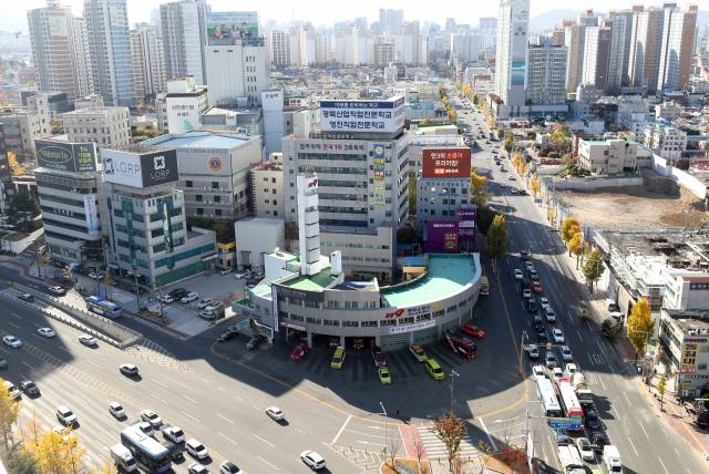 대구 동구 옛 동부소방서 부지에 조성 중인 동대구 AI 창업허브 일대. 대구시는 이곳을 AI 창업과 기업 지원이 결합한 거점으로 육성할 계획이다. 매일신문DB