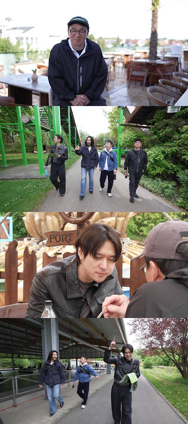 [서울=뉴시스] 5일 오후 9시10분 방송되는 MBC 예능물 '놀러코스터'에서는 노홍철, 최강록, 고경표, 빠니보틀이 스페인에 이어 독일 테마파크를 방문하는 모습이 그려진다. (사진= MBC) 2026.07.04. photo@newsis.com *재판매 및 DB 금지