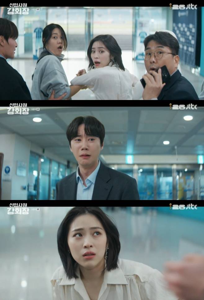 Ryu Jin of the group ITZY made a special appearance in the finale of the JTBC Saturday-Sunday drama *New Employee Chairman Kang*, bringing the series to a close with a plot twist in which she and Lee Jun-young swap souls. In the episode, a chance encounter between Kang Yong-ho, Hwang Jun-hyun, and Ryu Jin led to Hwang Jun-hyun and Ryu Jin swapping souls, providing viewers with plenty of laughs.