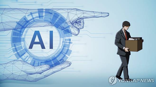 AI에 의한 일자리 변동 (PG) [구일모 제작] 일러스트
