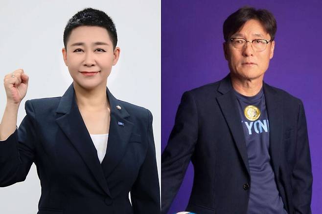 조국혁신당 김재원 의원(왼쪽),이임생 전 대한축구협회 기술이사