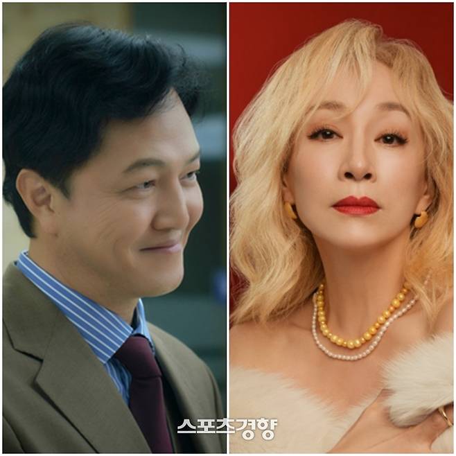 배우 정웅인(왼쪽)과 박해미. 스포츠경향DB