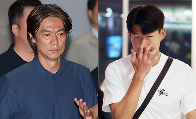 홍명보 감독과 따로 귀국길 오른 손흥민/사진=뉴스1
