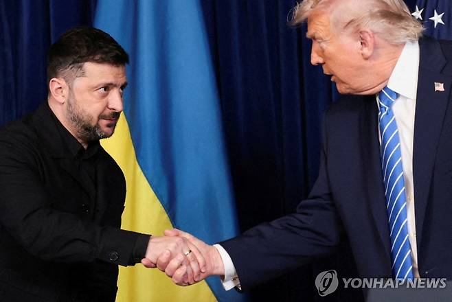 젤렌스키 우크라 대통령과 트럼프 미국 대통령 [로이터=연합뉴스. 재배포 및 DB 금지]