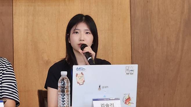 토론에 참여한 김솔리 서울여자대학교 학생은 청년이자 보안·개인정보 보호를 공부하는 관점에서 데이터 활용과 개인정보 보호 사이의 균형을 강조했다. (사진=테크42)