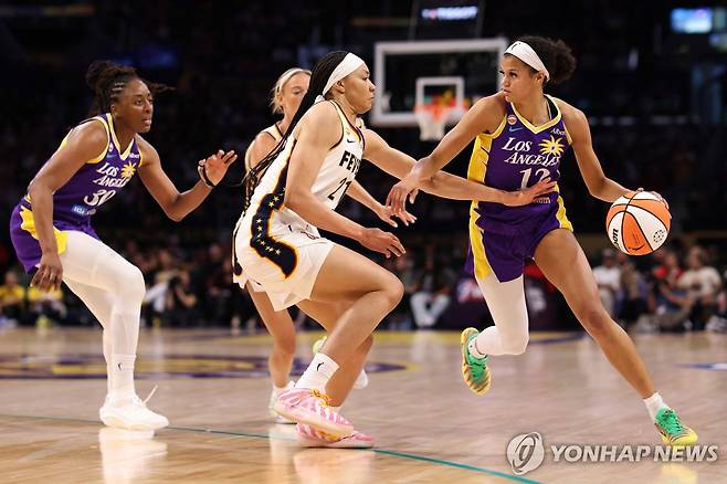 LA 스파크스와 인디애나 피버의 경기 모습 [게티이미지/AFP=연합뉴스]