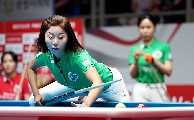 5연승으로 팀리그 1위를 달리는 하나카드 김가영 [PBA 제공. 재판매 및 DB 금지]