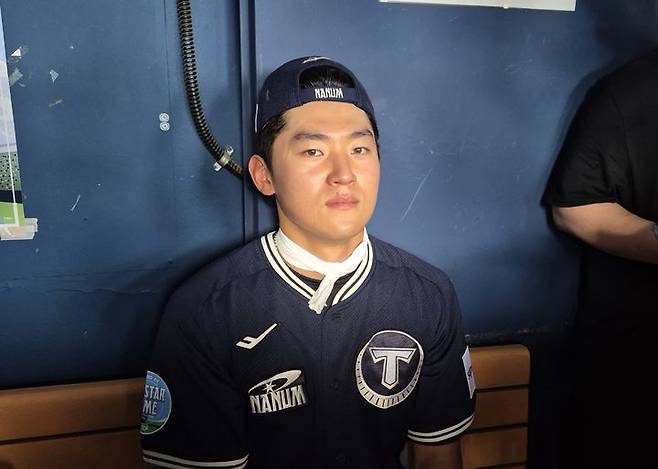 [서울=뉴시스] 문채현 기자 = 프로야구 KIA 타이거즈의 김도영이 11일 서울 잠실구장에서 열리는 2026 신한 쏠 KBO 올스타전을 앞두고 취재진과 인터뷰를 하고 있다. 2026.07.11. dal@newsis.com *재판매 및 DB 금지