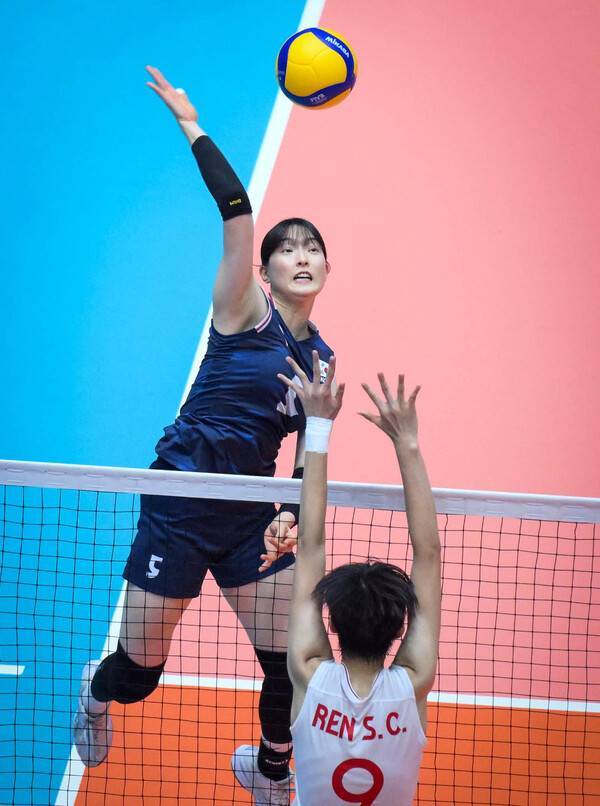 '특급 유망주' 한봄고 신은안의 발견, 한국 여자 U18 AVC 아시아선수권 준우승의 주역.(사진출처=AVC)