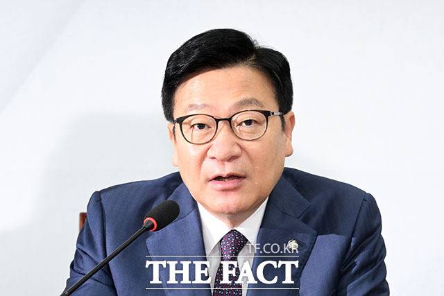 정점식 국민의힘 원내대표의 제안으로 오는 21일 정 원내대표와 이준석 개혁신당 대표, 천하람 원내대표 등의 회동이 성사됐다. 사진은 정 원내대표. /서예원 기자