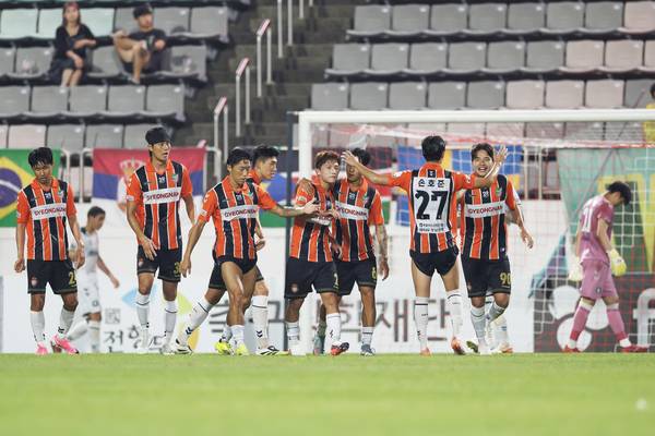 경남FC가 19일 안산그리너스FC를 상대로 5-0으로 승리했다. /K리그