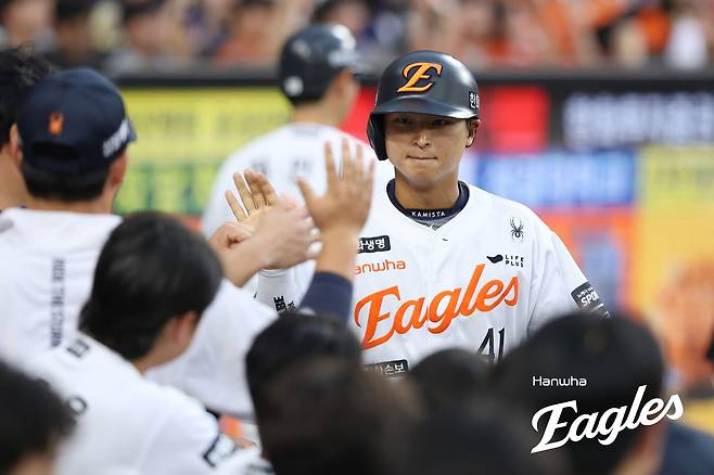 지난 18일 대전 키움 히어로즈전에서 4타수 2안타로 활약했던 한화 이글스 외야수 최인호. 사진 한화 이글스