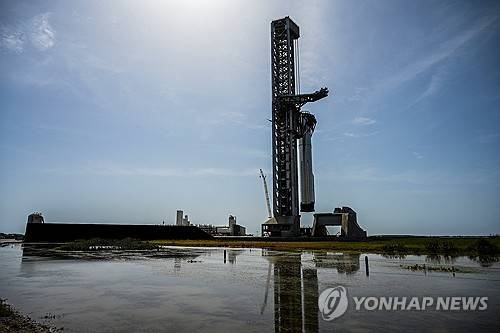 스페이스X의 로켓 거치대[연합뉴스 자료사진]