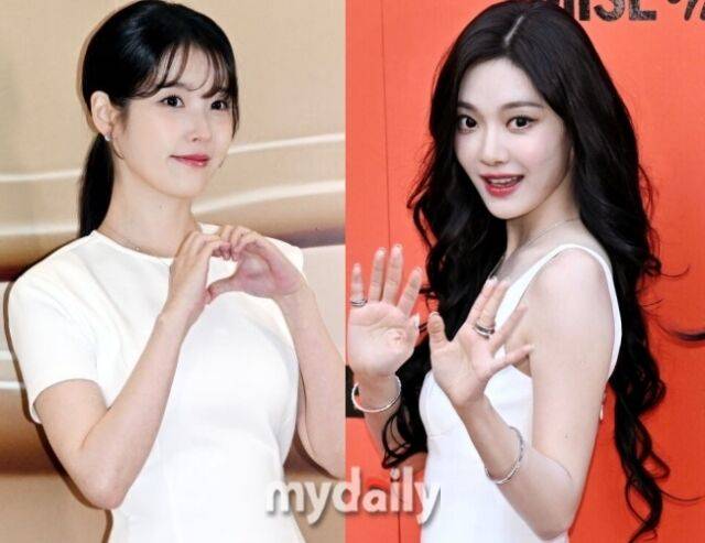 가수 겸 배우 아이유(왼쪽), 에스파 멤버 닝닝 / 마이데일리