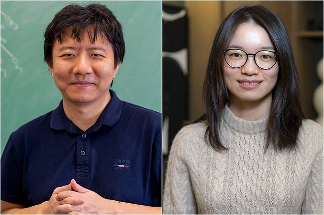 2026년 필즈상 수상 덩위 교수(왼쪽)와 왕훙 교수 [국제수학연맹(IMU) 홈페이지 공개 사진. DB 및 재판매 금지]