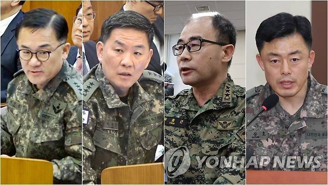 왼쪽부터 여인형, 이진우, 곽종근, 문상호 [연합뉴스 자료사진]
