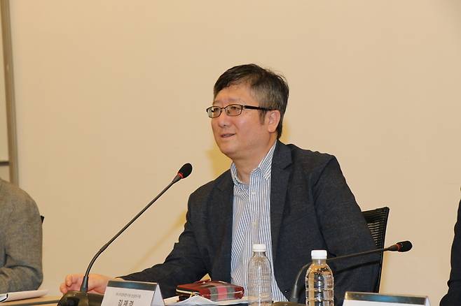 ▲김재경 에너지경제연구원 선임연구원이 24일 서울 중구 대한상공회의소에서 열린 '대한민국 물에너지 산업 포럼 2026'에서 발언하고 있다. 사진= 유병욱 기자