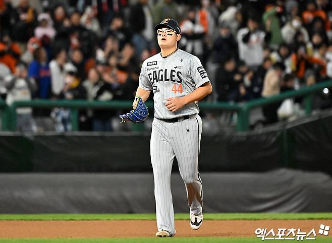 한화 이글스 우완 파이어볼러 김서현이 이달 7일부터 일본 지바현 이치카와시에 있는 '넥스트 베이스 애슬레틱 랩'에서 진행된 단기 교육을 마치고 26일 귀국, 1군 복귀 준비를 시작한다. 사진 엑스포츠뉴스 DB