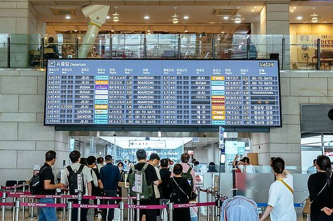 김포공항 국내선 청사 출발장 전경. 한국공항공사 제공
