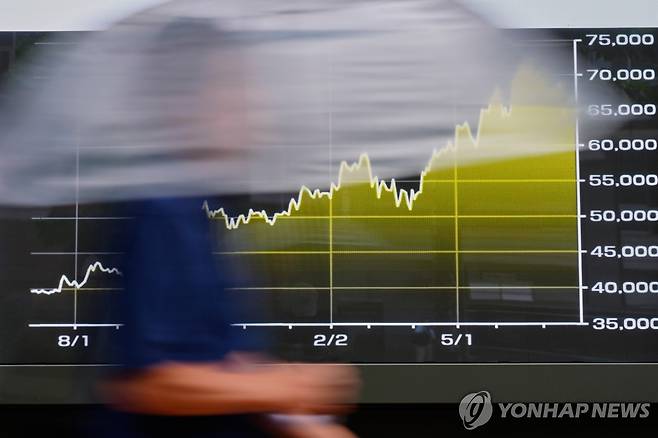 일본 금융시장 [AP=연합뉴스. 재판매 및 DB 금지]