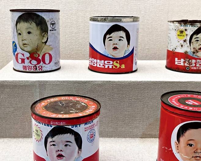 우량아 선발대회 우승 어린이들이 분유의 모델이 되었다.