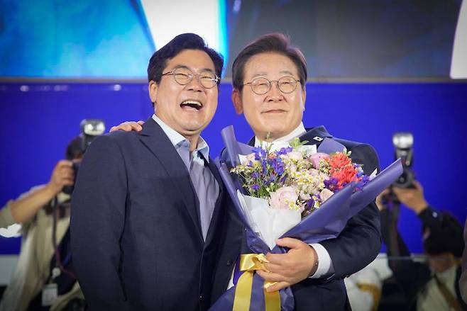 박찬대 인천시장과 이재명 대통령 모습. 박 시장 페이스북 캡처