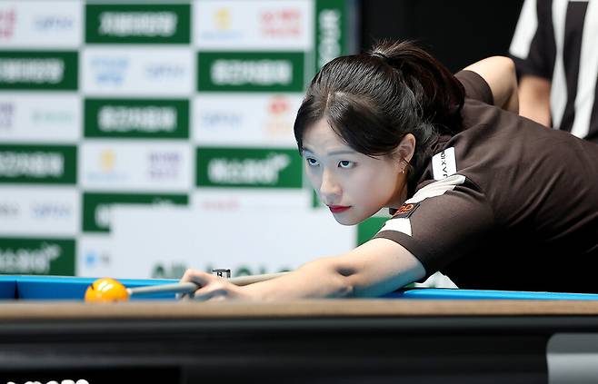 여자 프로 당구 ‘슈퍼 루키’ 박정현이 LPBA 결승 무대를 밟았다. PBA 제공